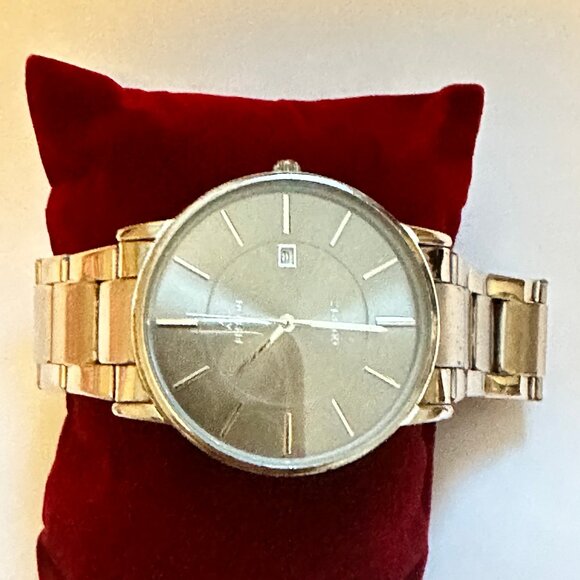 FITRON Quartz Watch Stainless Steel Case, Band and Back Men Japan, W/Pillow - Picture 5 of 7